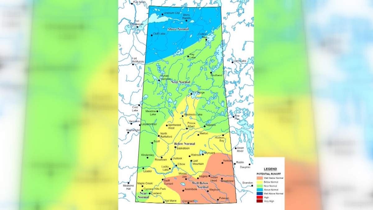 The Saskatchewan Water Security Agency says spring runoff estimates are based on a number of factors, including conditions at freeze-up and the snowpack.