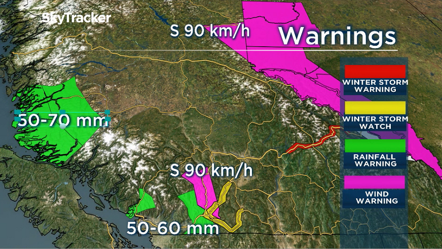 Rain warning issued for Fraser Valley, up to 60 mm expected - image