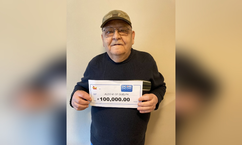 A Guelph man has won $100,000. 