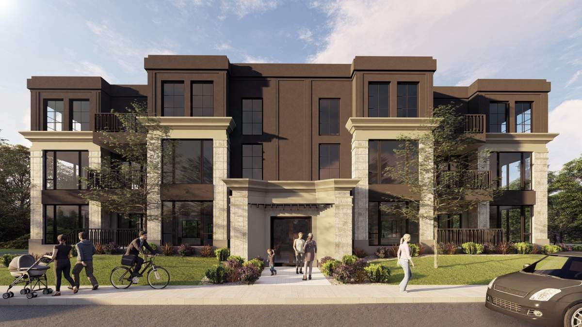 The proposed development is seen from Hill Avenue.