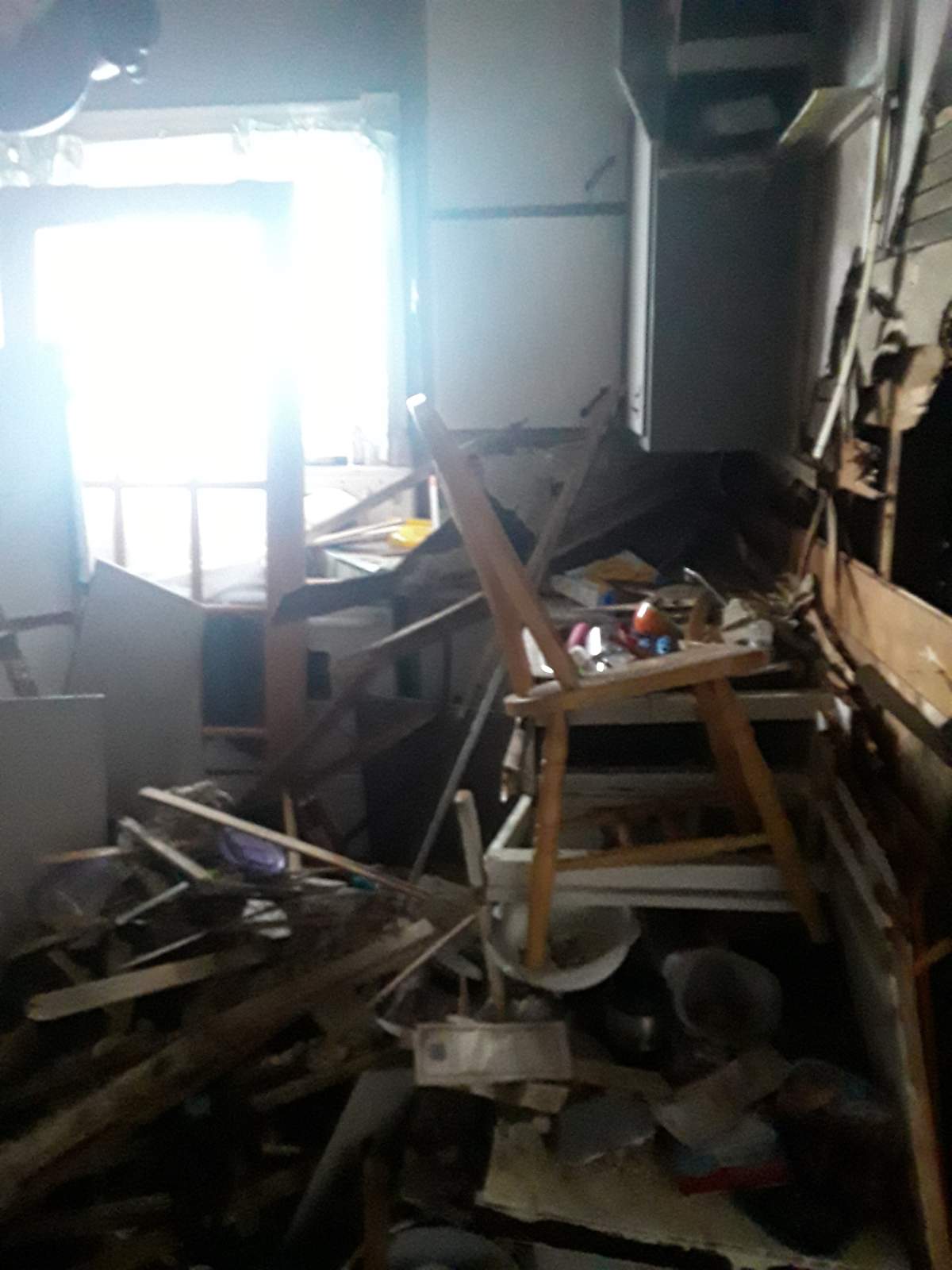 Some of the damage from the fire.