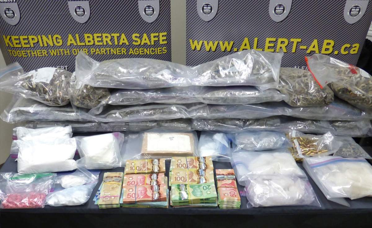 More than $700,000 worth of drugs and cash were seized from a home in Edmonton's Glastonbury neighbourhood on Feb. 8, 2021.