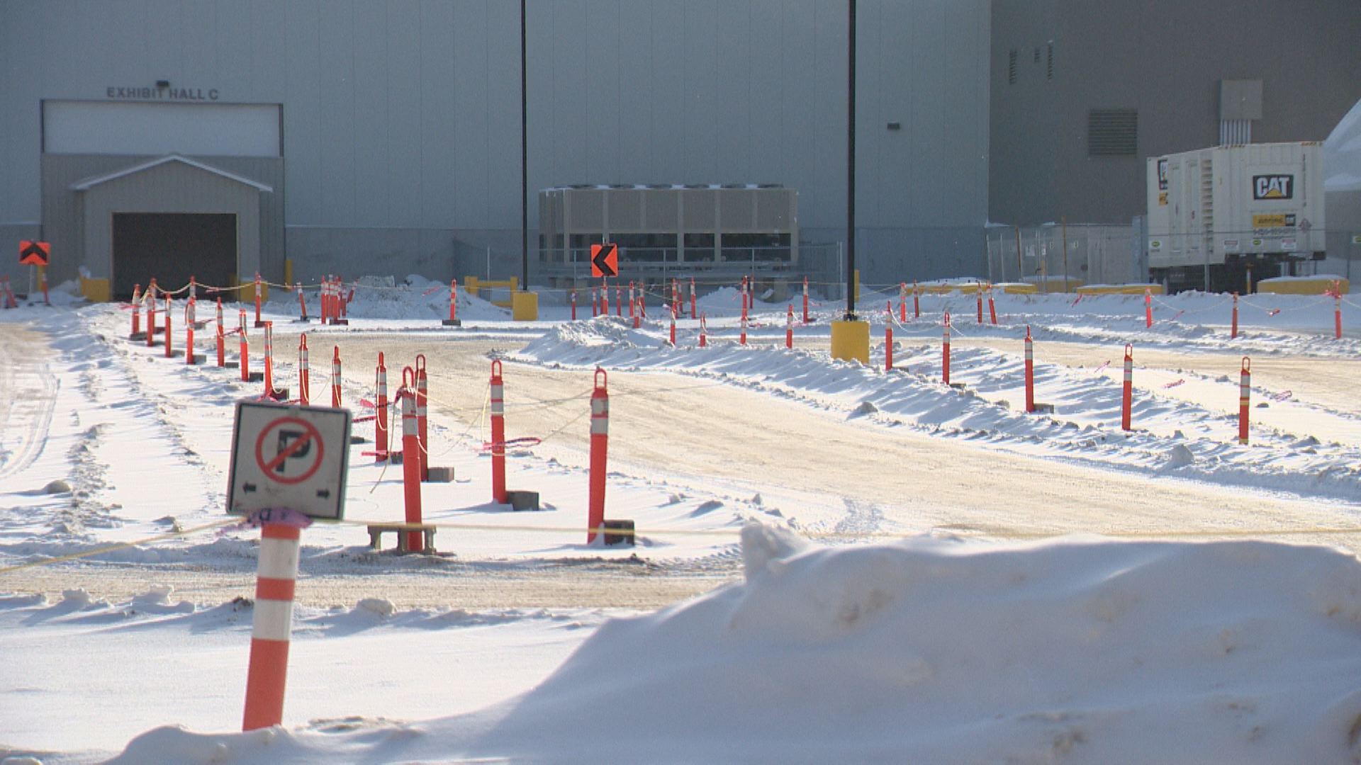 Drive Thru COVID 19 Vaccination Clinic Opening In Regina For 64 Year   Empty Test Site 