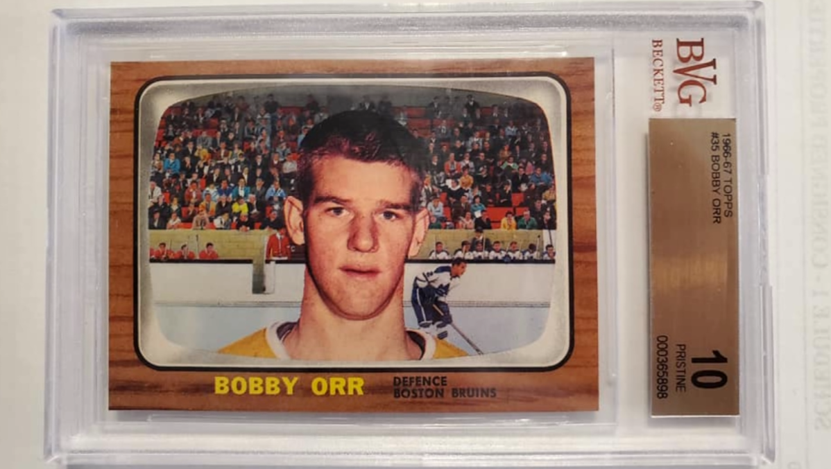 Frank Hunt’s 1966-67 Bobby Orr rookie card.