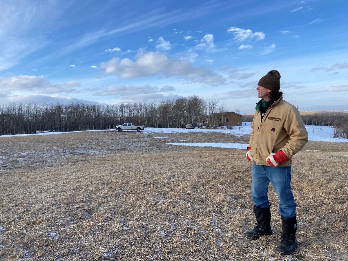Corb Lund on his family ranch near Cardston, Alberta.