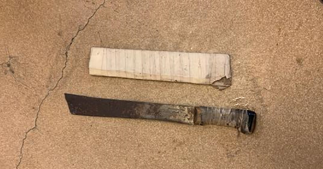 Police recovered the machete during the first suspect’s arrest.