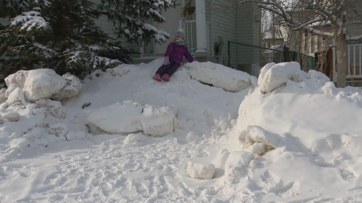 Nevin Jones' daughter plays in the snow on Sunday, Feb. 7, 2021.