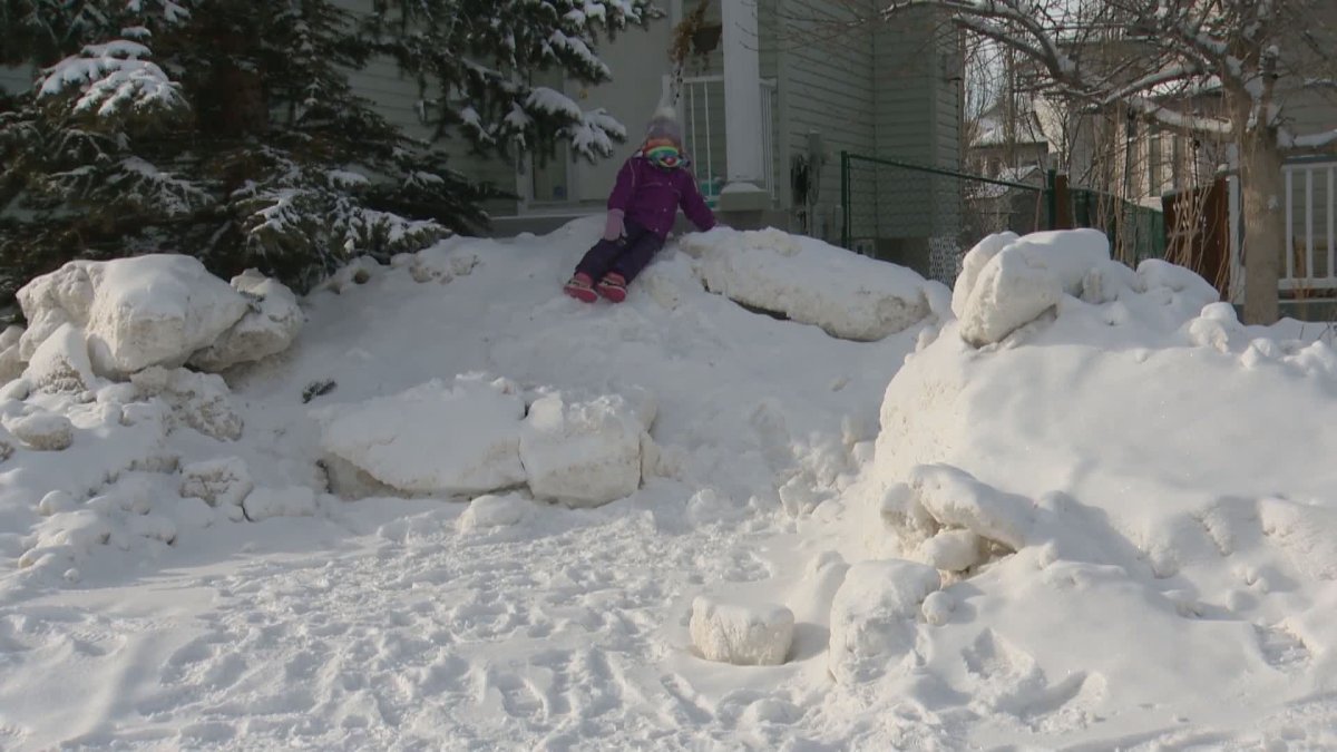 Nevin Jones' daughter plays in the snow on Sunday, Feb. 7, 2021.