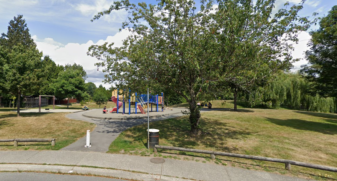 Police allege the suspect groped a young person in Newton's Pioneer Park around 1 p.m. on Thursday. 