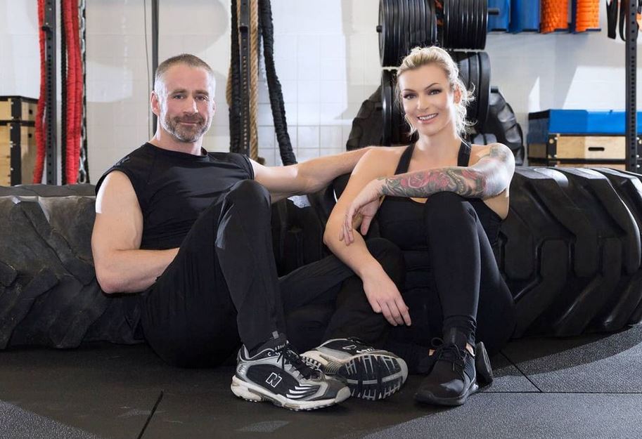 Pete Mogan and Jessica Bickell. Mogan was seriously injured in a toboggan accident on Feb. 6, 2021.