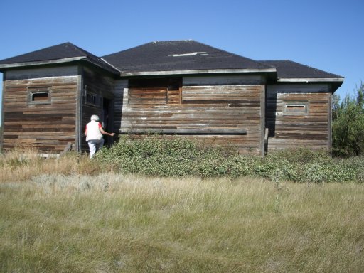 A photo of the old one-room schoolhouse.