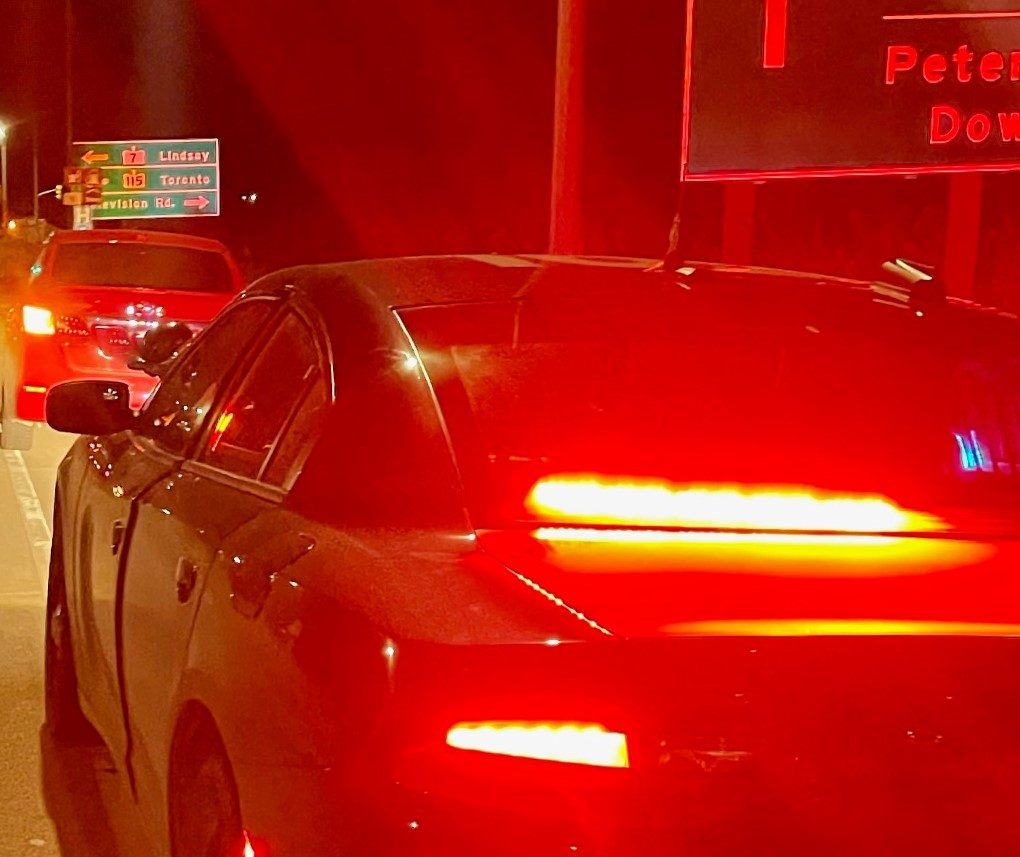 Peterborough County OPP clocked this vehicle travelling 156 km/h on Highway 7 early Wednesday.