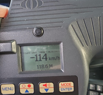 A Cobourg man was clocked travelling 114 km/h along Clonsilla Avenue in Peterborough.