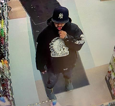 RCMP are looking for a suspect wanted in connection to an armed robbery at a liquor store in Flin Flon Feb. 11.