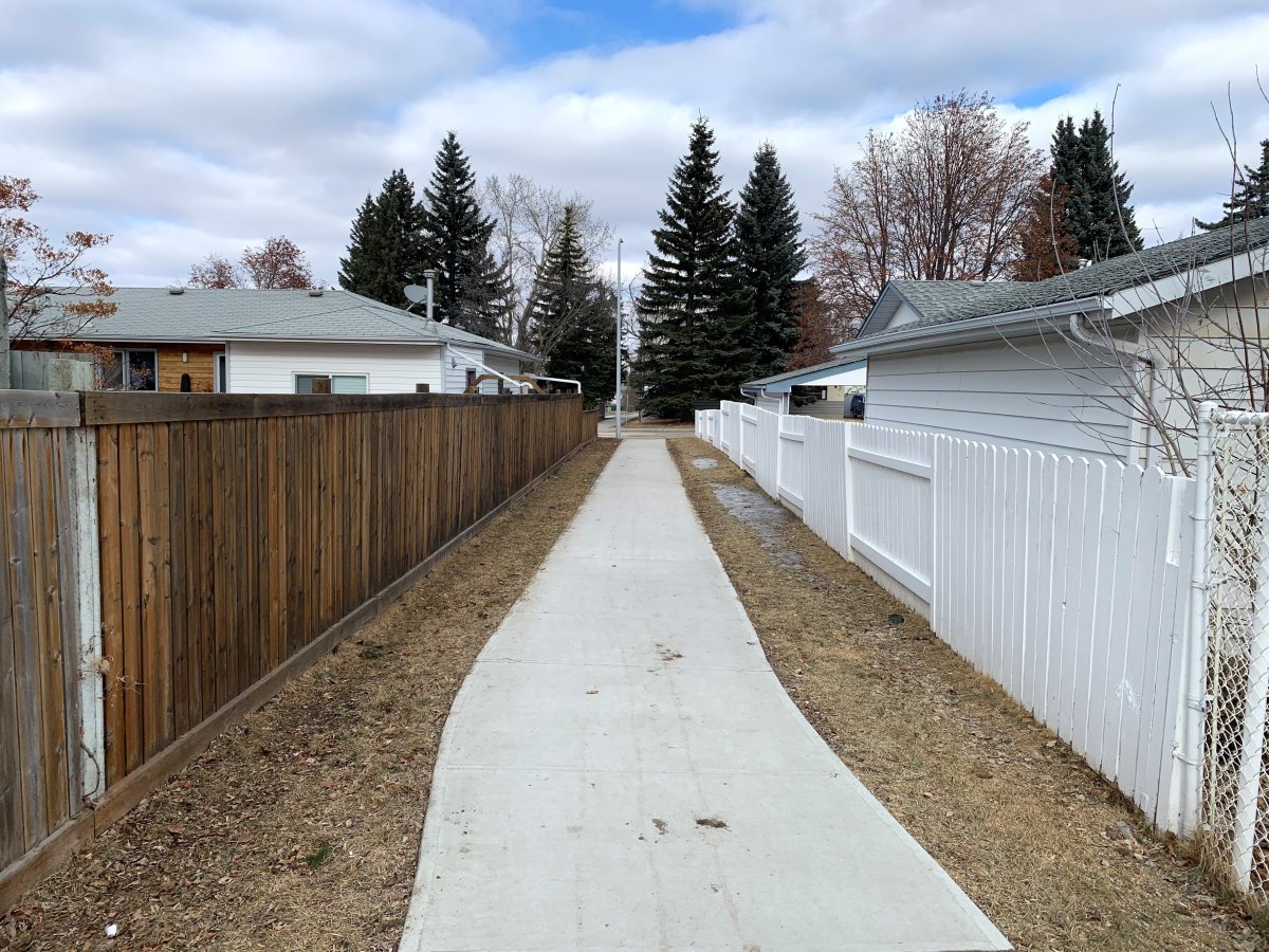 RCMP say a female youth was assaulted in Sherwood Park on her way home from school on a path near Conifer Street and Hazel Street on March 16, 2021.