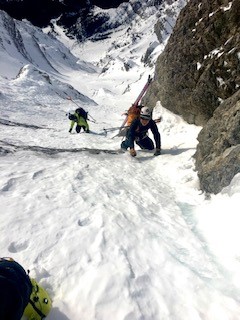 On Feb. 18, 2021, Andrew Wexler, Justen Bruns and Kevin Rohn skied the east face of Cascade Mountain, Alta.
