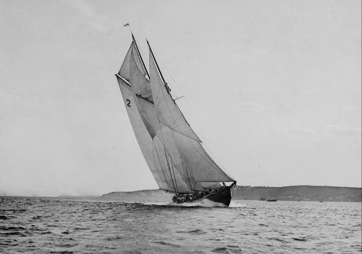The Bluenose is shown in this 1921 archival photo. It is Canada's most famous ship, a national icon that calls to mind the romance of the age of sail and the tenacity of those who make their living on the North Atlantic. Known for its graceful lines and its crews' uncanny ability for winning races, the Grand Banks fishing schooner Bluenose was launched in Lunenburg, N.S., 100 years ago this Friday. 
