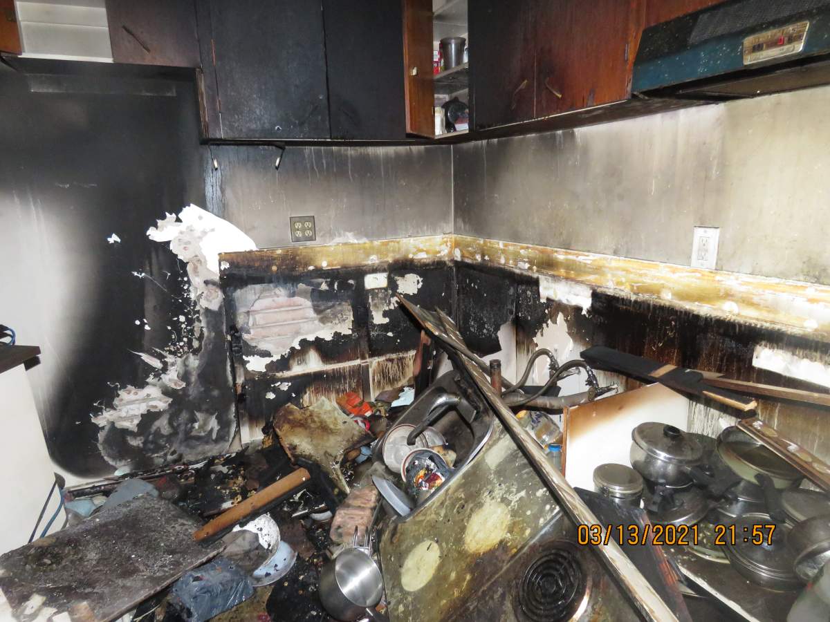 The cause of the fire was determined to be accidental after a starting from behind the fridge in a kitchen in a ground floor suite. 