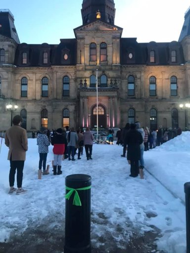 A candlelight vigil, organized by Bridge of Hope-Saint John, was held outside the New Brunswick legislature Sunday, honouring Lexi Daken, 16.