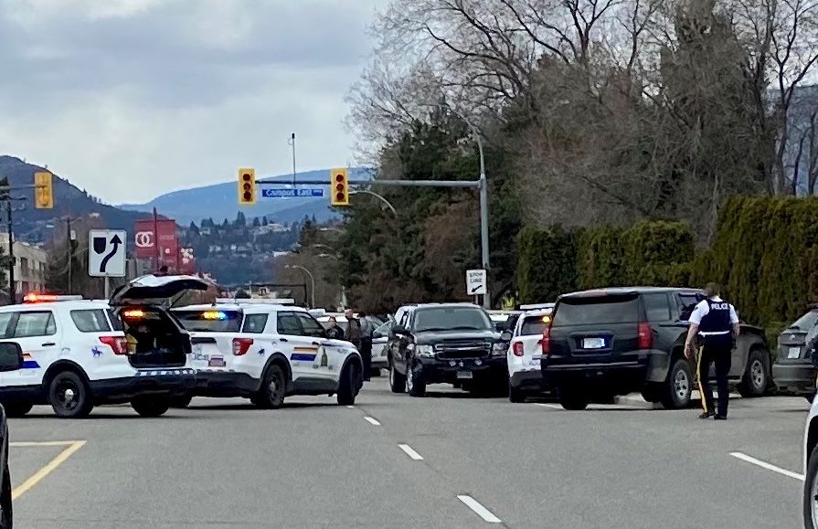 RCMP followed an erratic driver from Summerland to Kelowna on Tuesday afternoon. 