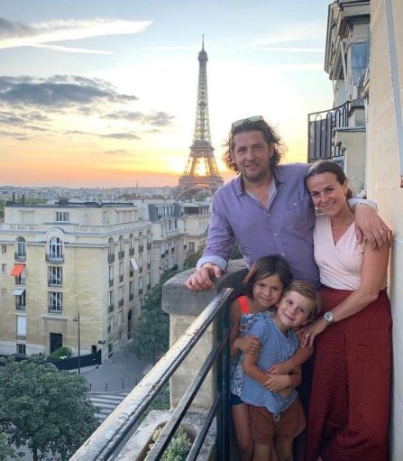 Brianna Davies and family on trip to Paris in 2019