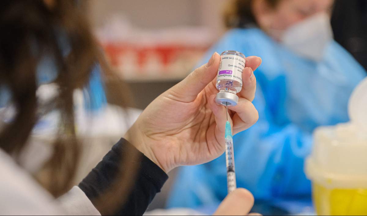 Vaccinations against Covid19 begin today with the AstraZeneca vaccine for school staff and healthcare personnel at the temporary clinic set up in the Padova Fiere complex in Padua, Italy, on February 20, 2021. Editorial Usage Only. Photo by Roberto Silvino/Fotogramma/IPA/ABACAPRESS>.COM.