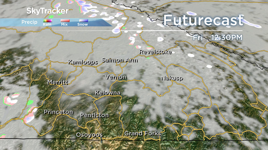 Clouds roll back into the Central and North Okanagan on Friday.