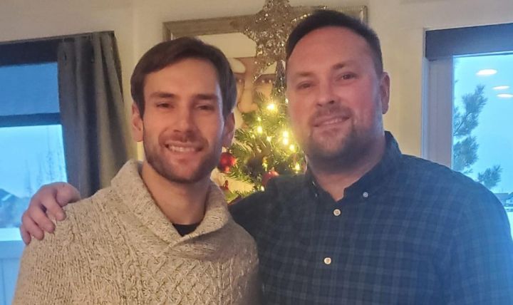 Brad Coates was killed on March 15 in a fatal hit and run in south Edmonton. He is pictured here with his brother.