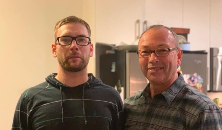 Brad Coates was killed on March 15, 2021 in a fatal hit and run in south Edmonton. He is pictured here with his father.
