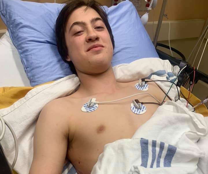 Stu Grabos shared a photo of his son Colby Grabos receiving treatment. Stu Grabos said his 17-year-old son and the teens’ friends were stabbed while trying to break up an assault.