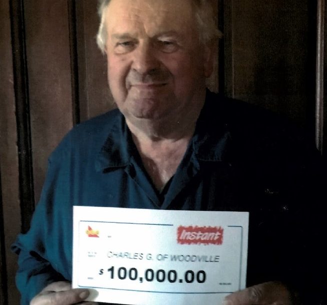 A Woodville farmer plans to use his $100,000 winnings for a new tractor and truck.