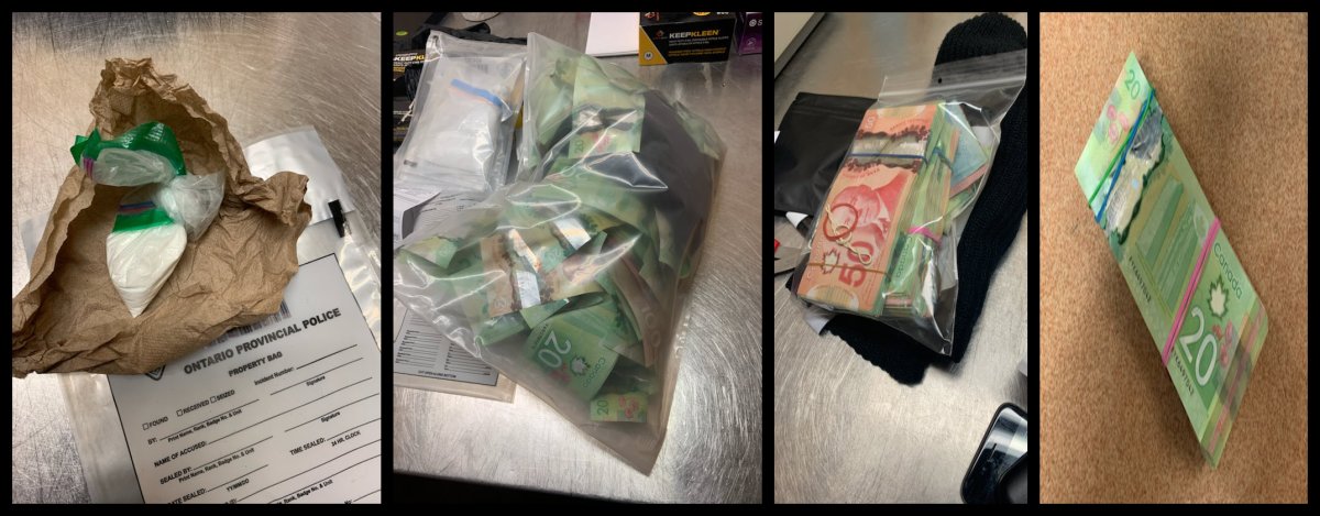 OPP say they seized drugs and about $15,000 in cash during a traffic stop in Loyalist Township last week.