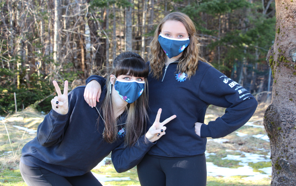 Annika Benson (left) and Kayleigh Landers (right) after winning the 2021 Canadian Engineering Competition.