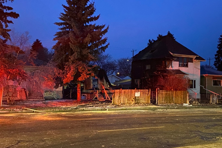 Edmonton firefighters responded to a house fire at 11512 82 Street around 2 a.m. on Friday, March 26, 2021.
