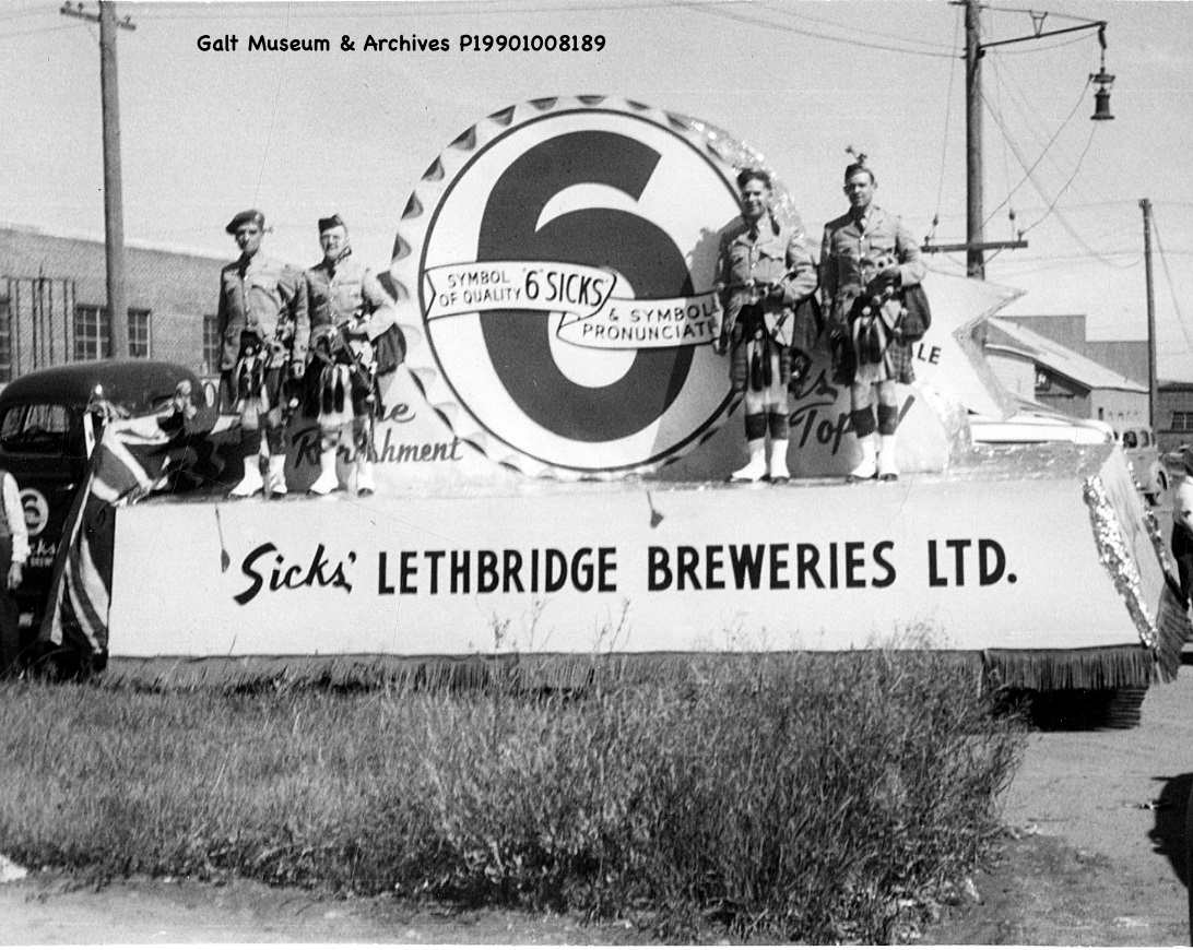 Sick’s Brewery was a proud supporter of the Lethbridge community. They even had a float in a parade.