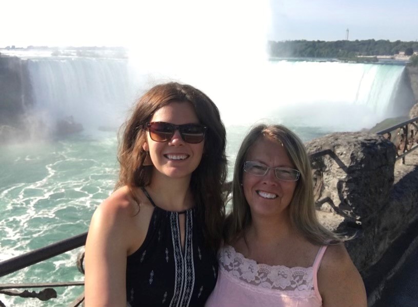 Gina Goulet (right) with her daughter Amelia Butler (left).
