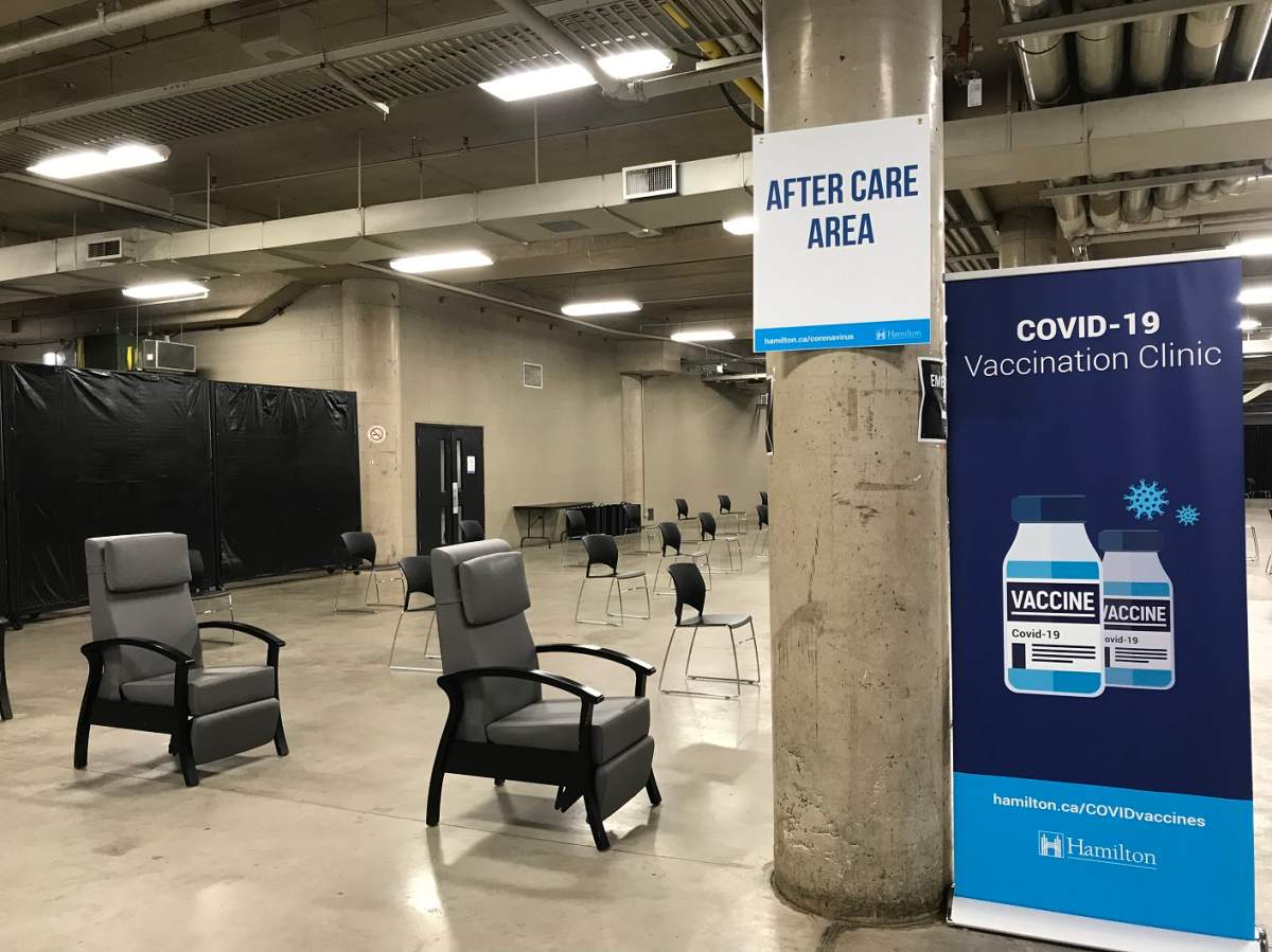 Take a look inside Hamilton’s mass COVID-19 vaccination clinic at FirstOntario Centre - image