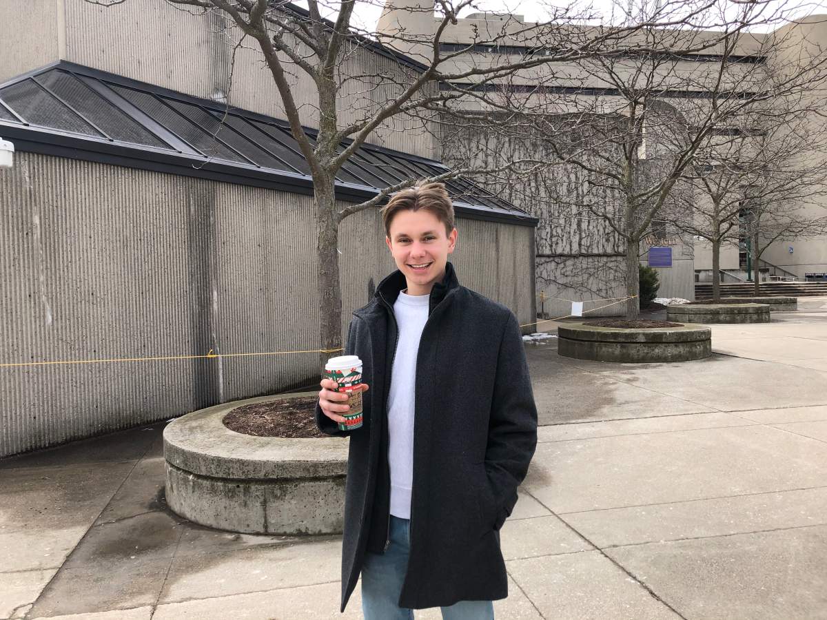A first year student living in residence, Michael Bessonov worries his neighbours may go to parties off-campus and come back with an infection.