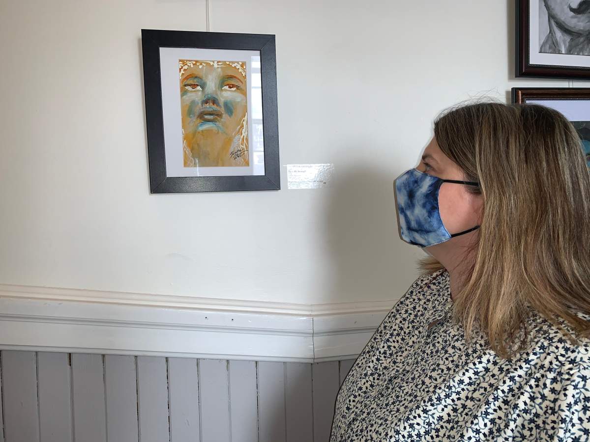 Darci Arch views artist Ysabelle Vautour’s collection at the Charlotte Street Art Centre.