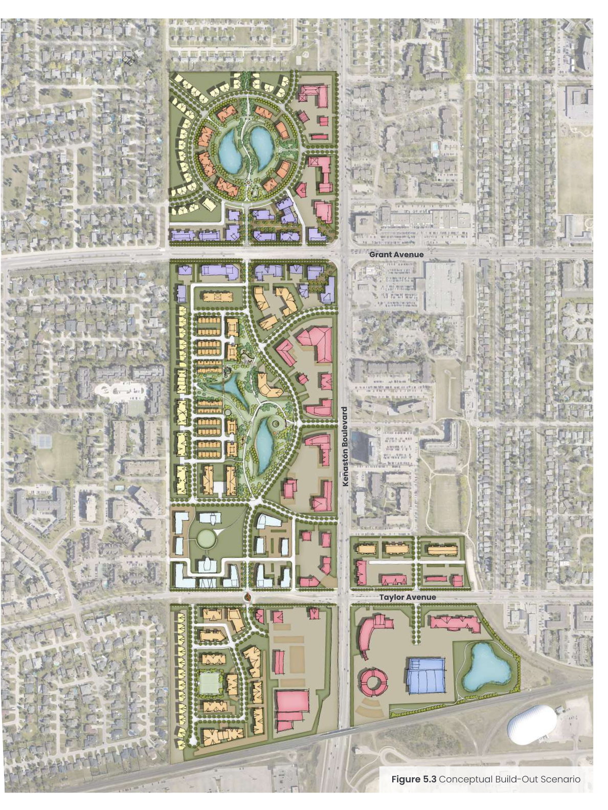 A rendering of the overview of the proposed neighbourhood.