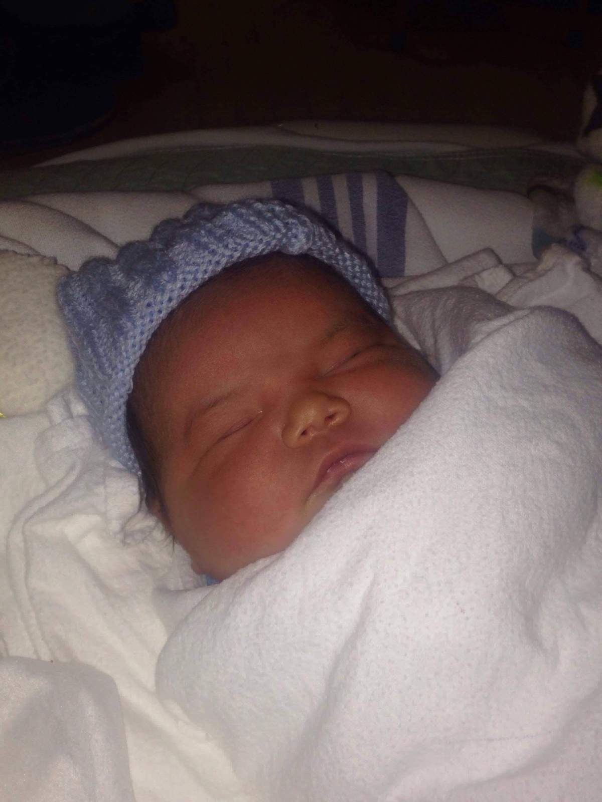 An undated photo of a baby Harlen