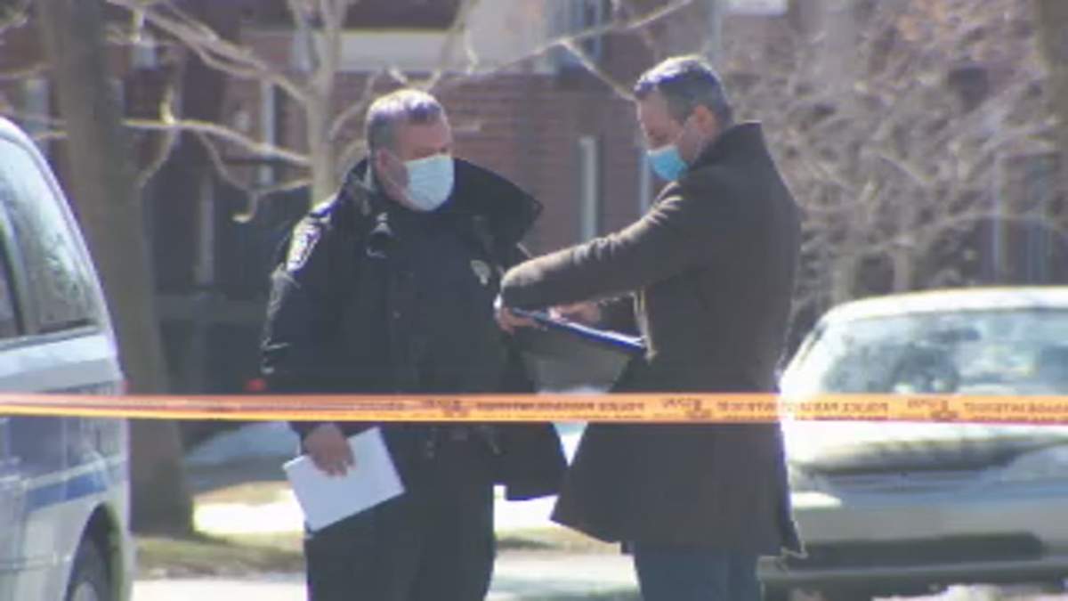 Police investigate following an assault in LaSalle on Saturday, March, 20, 2021. 