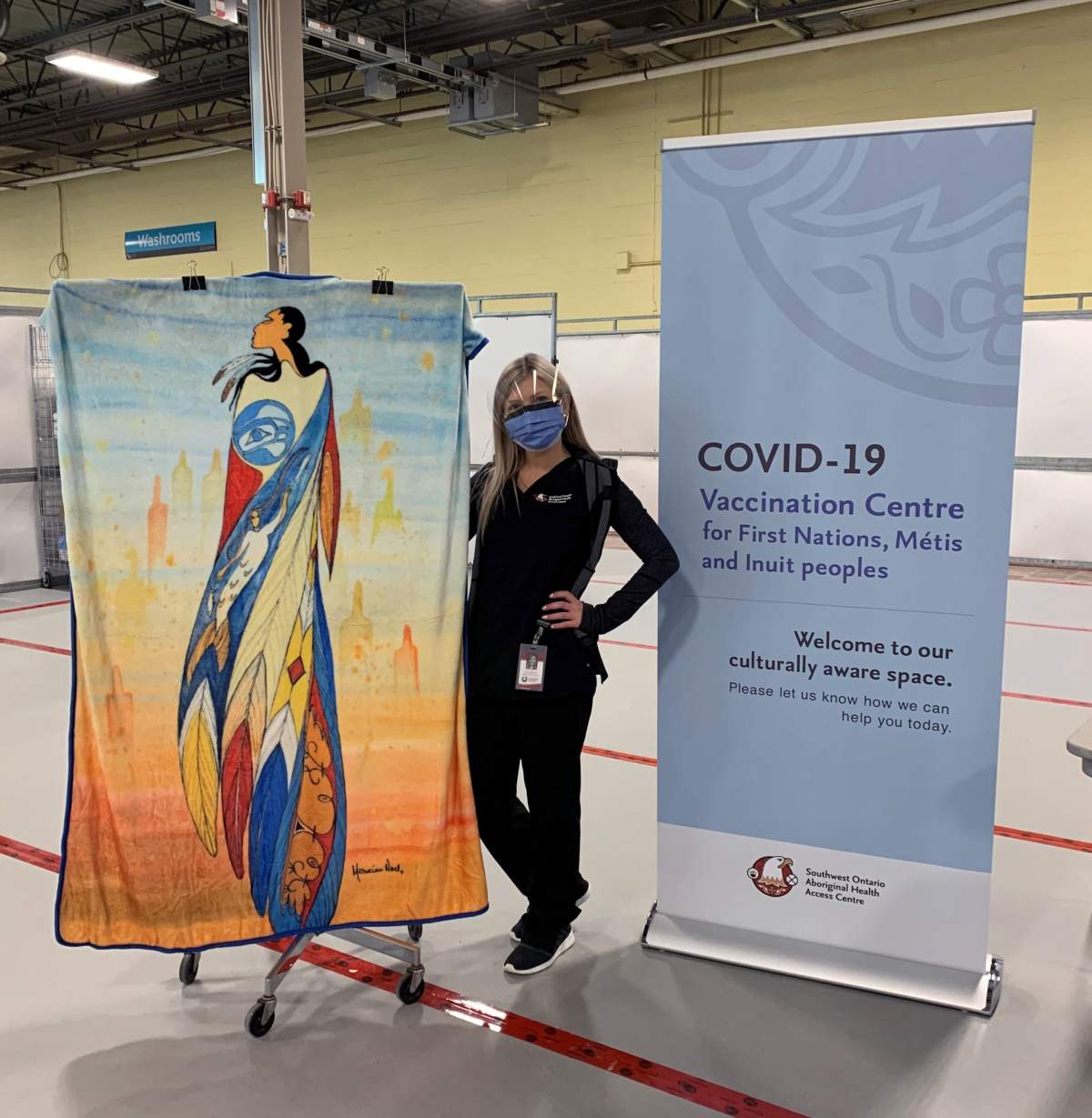 A culturally aware Indigenous vaccination program launched March 8, 2021 at the Agriplex site.