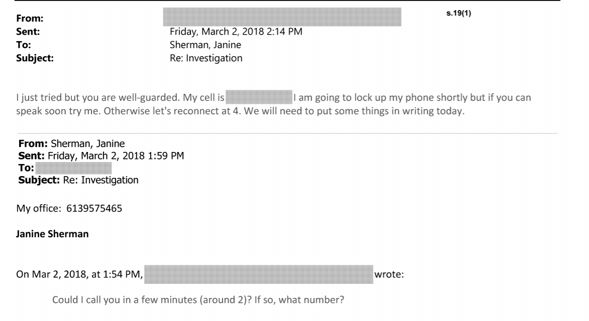 Privy Council Office was warned to ‘put some things in writing’ after 2018 Vance complaint - image