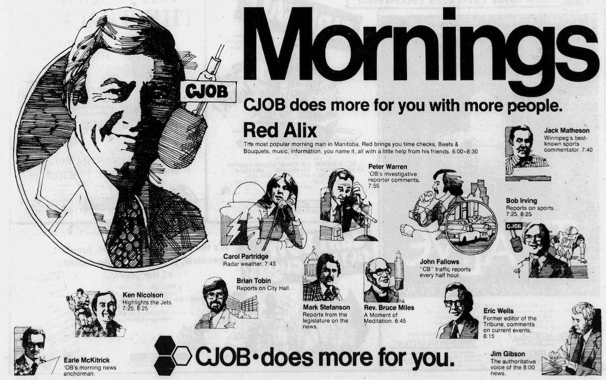 A classic advertisement for 680 CJOB.