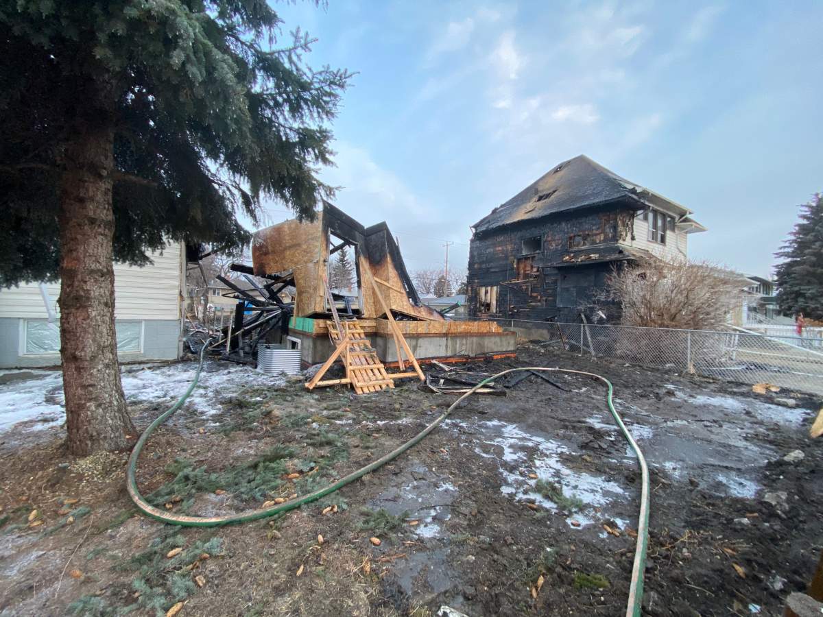 Edmonton firefighters responded to a house fire at 11512 82 Street around 2 a.m. on Friday, March 26, 2021.