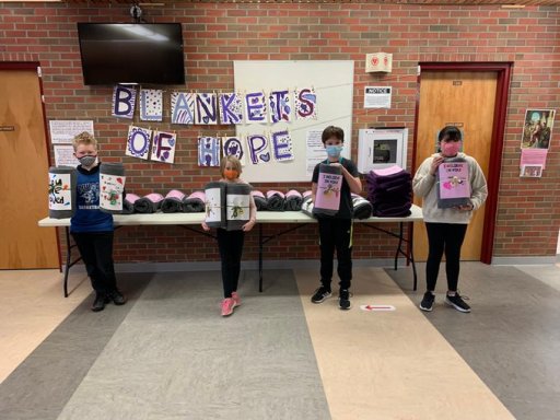 Students at Children of St. Martha School took part in Blankets of Hope 2021