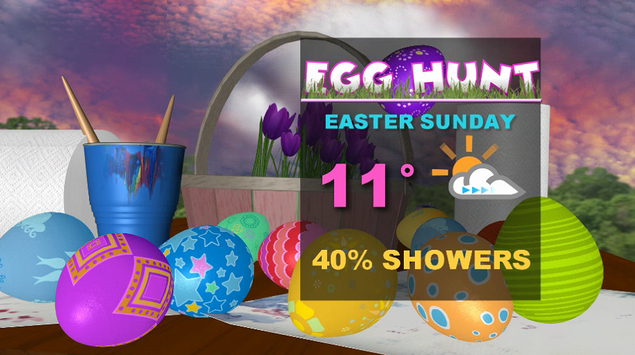 There is a slight chance of showers Easter Sunday in the Okanagan.