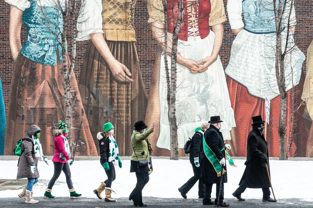The United Irish Societies of Montreal celebrating St. Patrick’s Day in 2021.