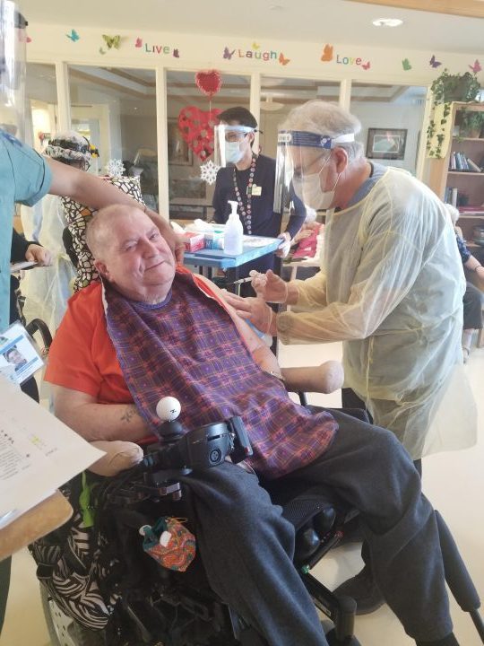 Inoculations at Chester Village were completed on site on Jan. 28